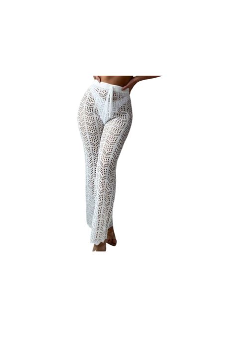 Pantalon Playero Tejido Cordon Delantero Pareo-1