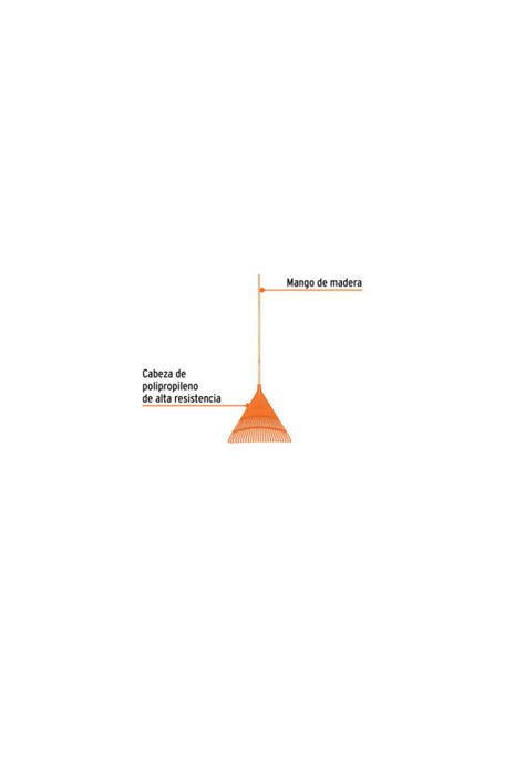 Rastrillo Barrehojas C/mango 22 Dientes Truper Profesional-2