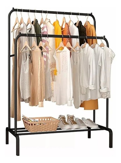 Perchero Metálico Doble Closet Exhibición Organizador Hogar-0