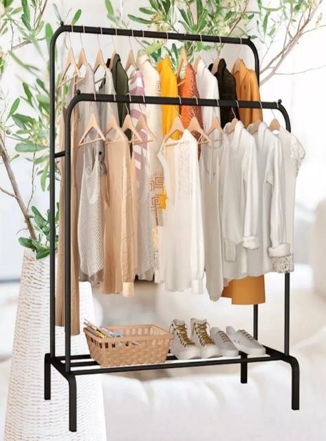 Perchero Metálico Doble Closet Exhibición Organizador Hogar-1