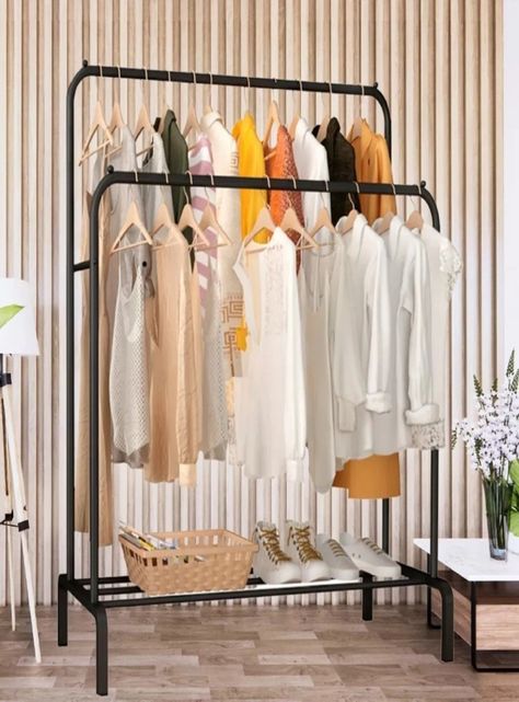 Perchero Metálico Doble Closet Exhibición Organizador Hogar-2