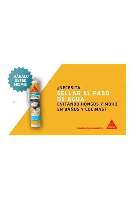 Silicona Transparente Para Baño Y Cocina Antihong 280ml Sika-2