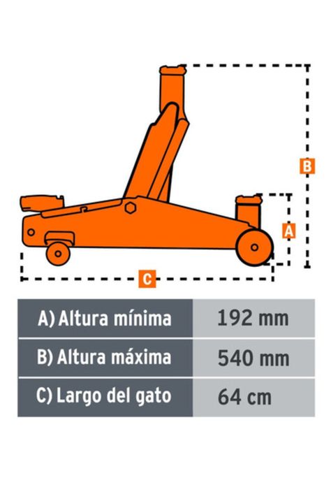 Gata Hidraulica Caiman 3 Toneladas Gapa-300 Truper-2