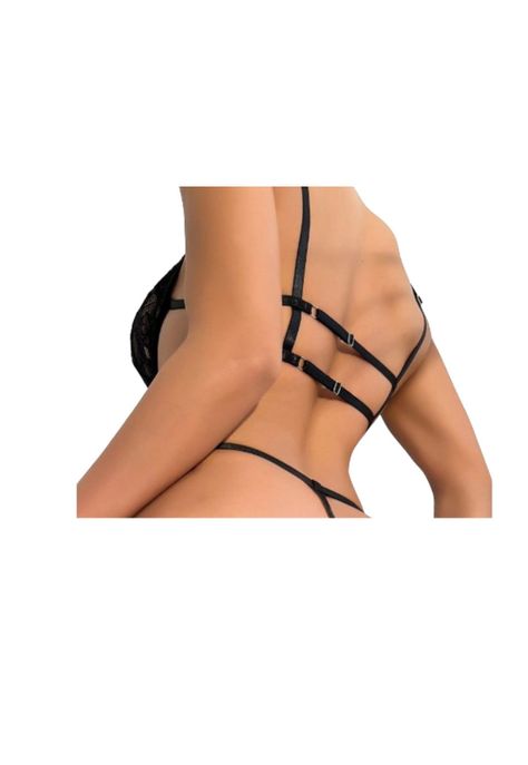 Lenceria Erotica De Encaje, Babydolls Entrepierna Abierta-2