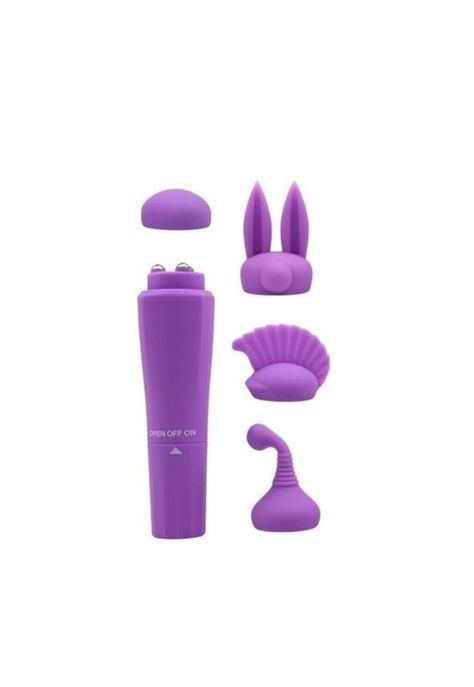 Vibrador cabezal intercambiable Quadruple Sweet Textura Suave-1