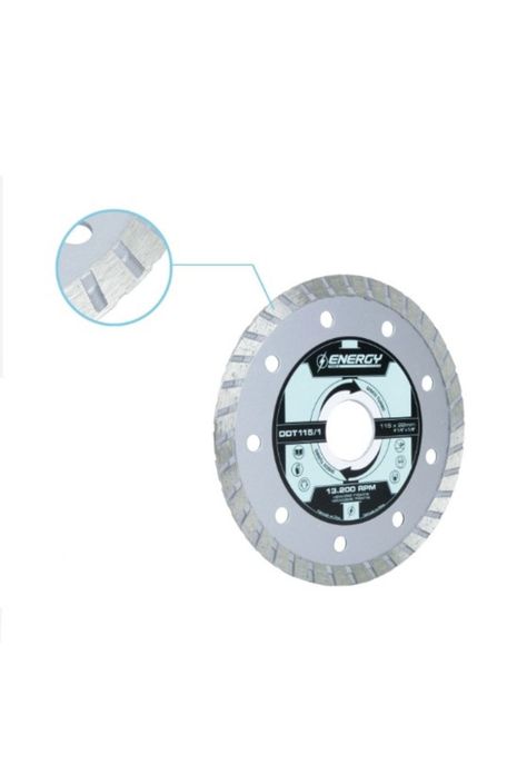 Disco Diamantado Turbo 4 1/2 x 7/8" Granito-Marmol-Mosaicos-Piedras-0