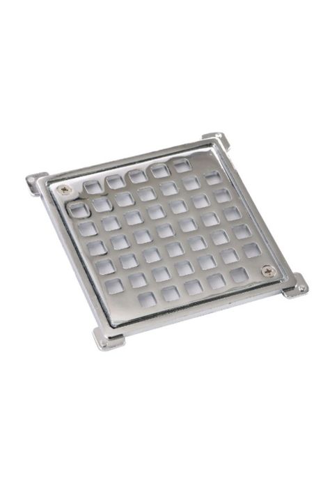 Rejilla Pileta cuadrada 100mm Cromado ACERO INOXIDABLE POLI-0