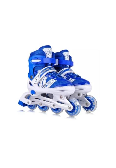 Patines Lineales Ajustables Con Luz+Kit De Protección Niños-0