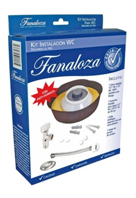 Kit De Instalacion Wc Fanaloza C/adaptador-0