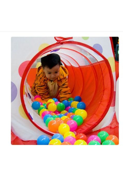 Carpa Piscina De Pelotas Con Tunel Castillo Cohete  Niños Plegable-4