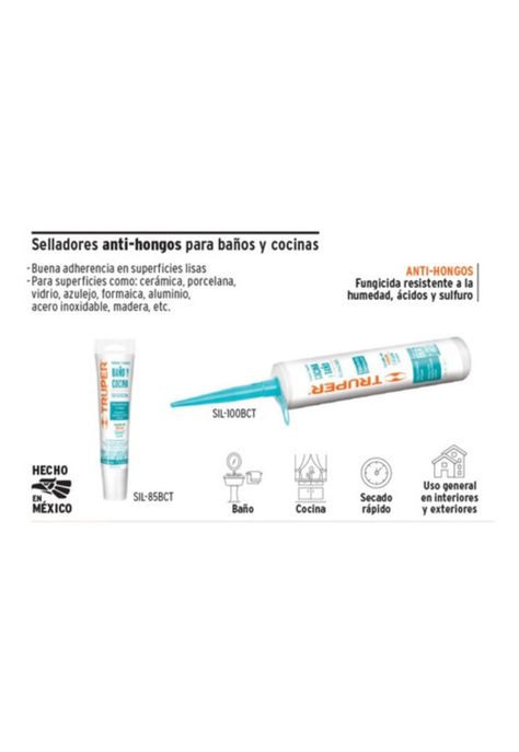 Silicona Sellador Baño Y Cocina Blanca Interior Y Exterior-3