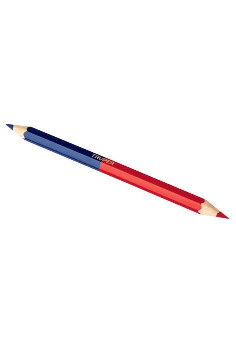 Blíster con 2 lápices 18 cm bicolor gruesos para carpintero-1