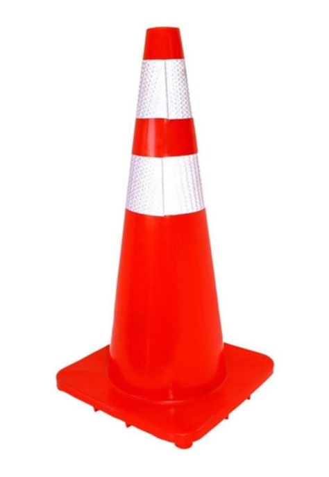 Cono De Seguridad 36 Pulgadas Doble Cinta Reflectante Pvc-0