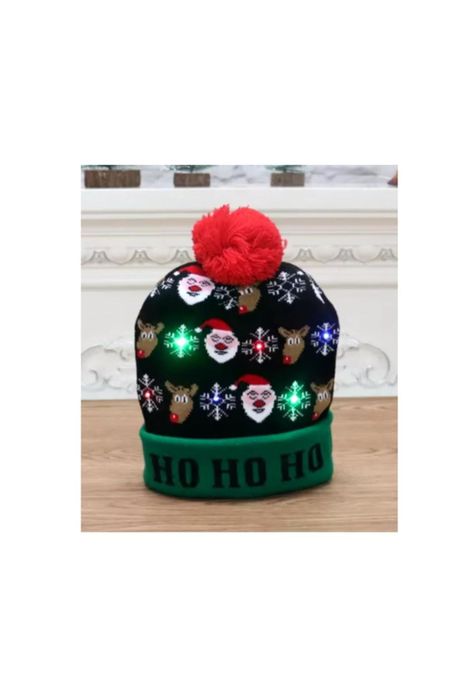 Pack de 3 Gorros de Navidad con luces Led Surtido Santa-3