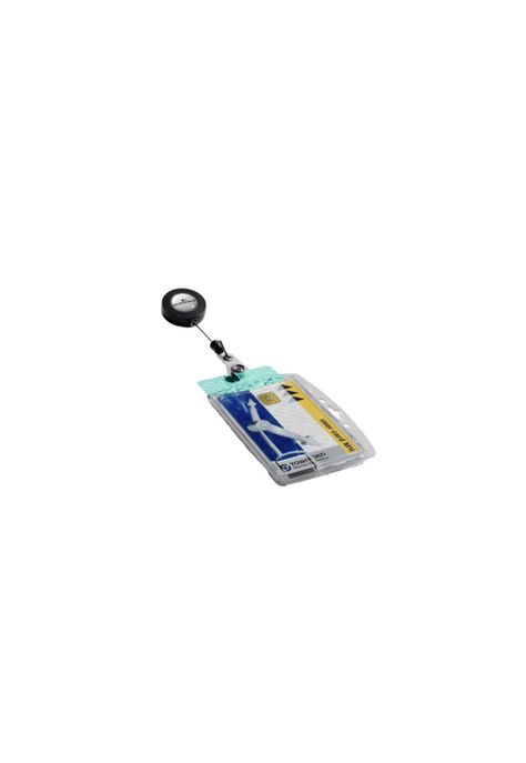 Portacredencial Durable Doble Yoyo Transparente-0