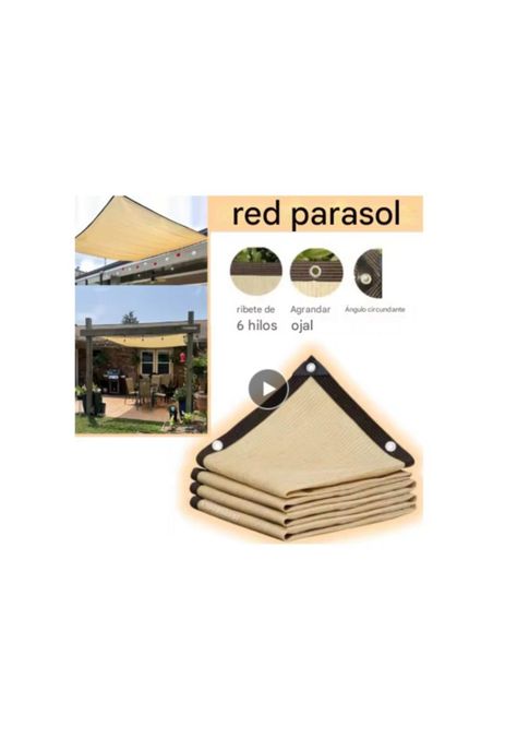 Malla Red de Parasol de Jardín Toldo Protección UV Solar 6x4-1