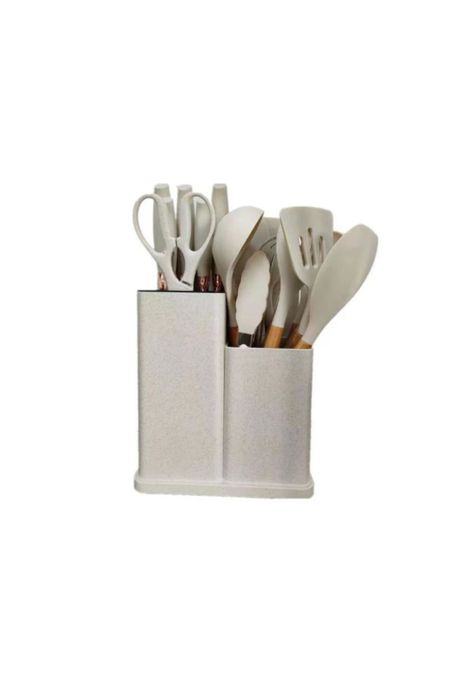 Set Juego de Utensilios Cuchillos de Cocina Silicona Hogar-0