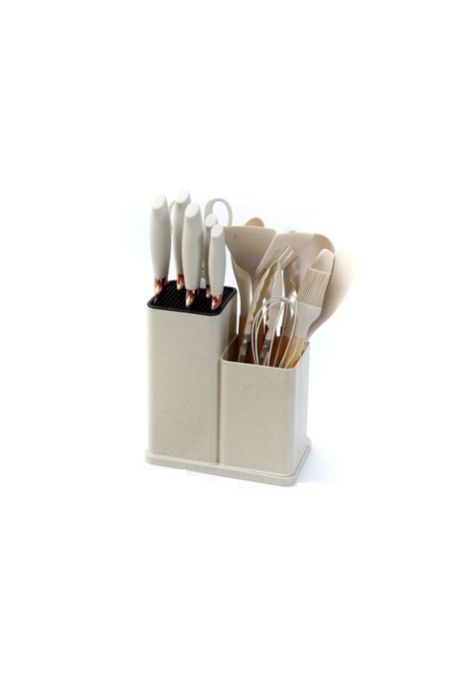 Set Juego de Utensilios Cuchillos de Cocina Silicona Hogar-1