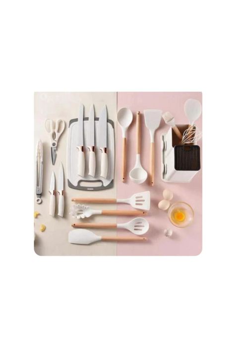 Set Juego de Utensilios Cuchillos de Cocina Silicona Hogar-8