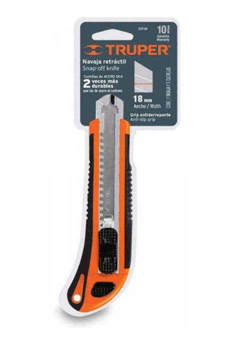 Cuchillo Cartonero De 15 Cms Con Grip + 3 Hojas Repuesto-0