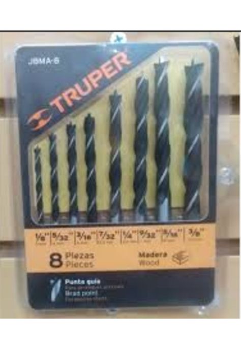 Juego De Brocas Para Madera, 8 Piezas Truper-0