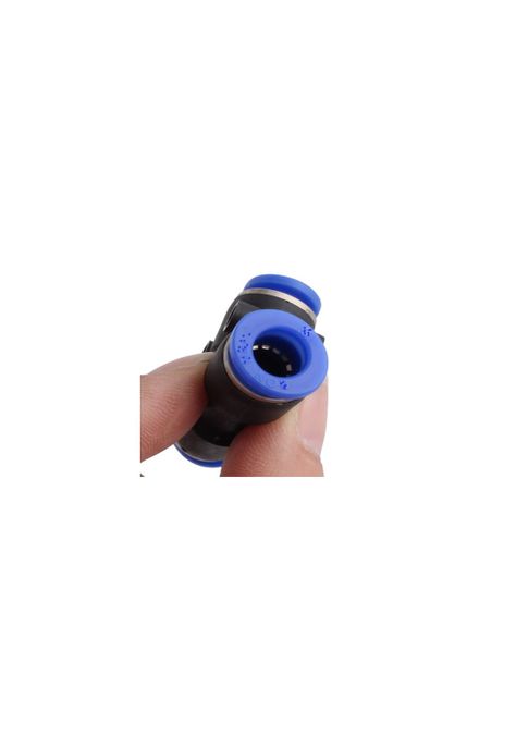 Conector Tee 6mm, Neumatico Bloqueo Antideslizante 3 Vias-3