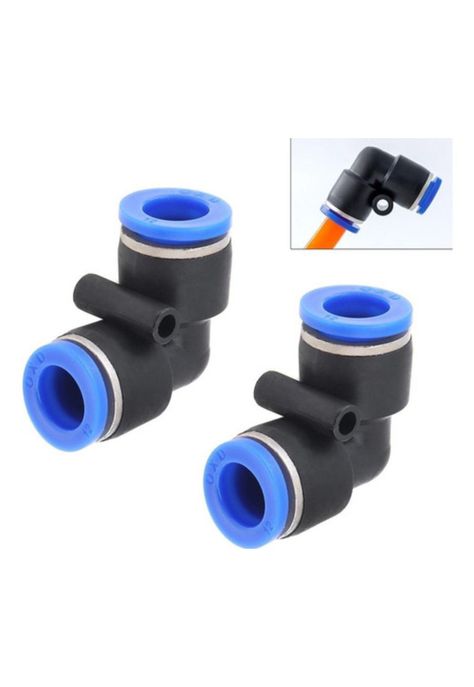 Conector Rapido Neumatico Union Codo 6mm 2 Vias-1
