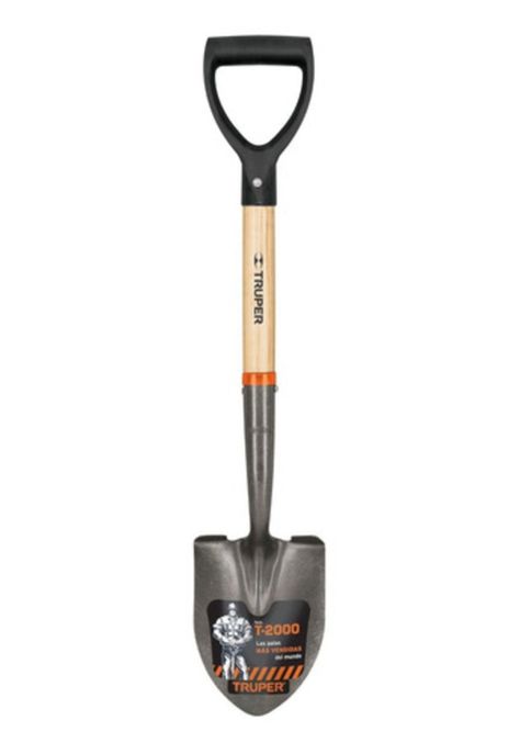 Pala Cajuelera Redonda Truper Con Mango Madera Acero Al Carb-0