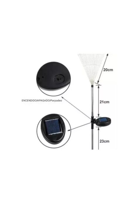 Pack X2 Luces Multicolor Solares Micro Led Fuego Artificial-9