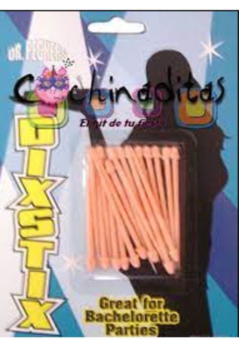 Palillos mondadientes Coctel Despedida de solteros 20un-1
