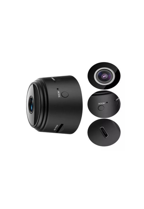 Mini Camara Espia Audio Video Detecta Movimiento Color Negro-2