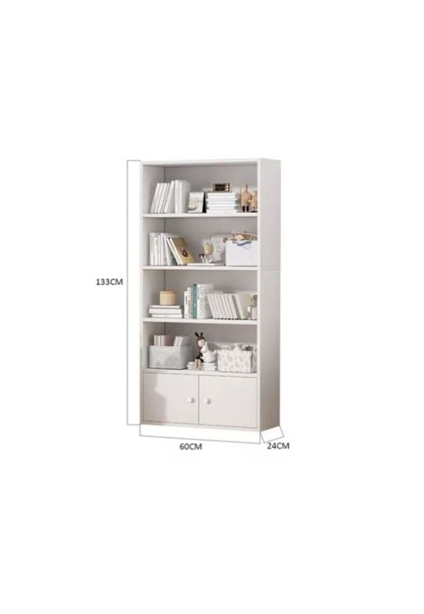 Estante Librero Multifuncional con 2 Puertas Modernos Madera-1
