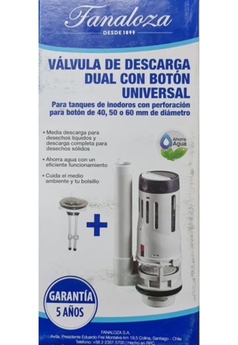 Valvula De Descarga Dual Con Boton Universal Wc Fanaloza-1