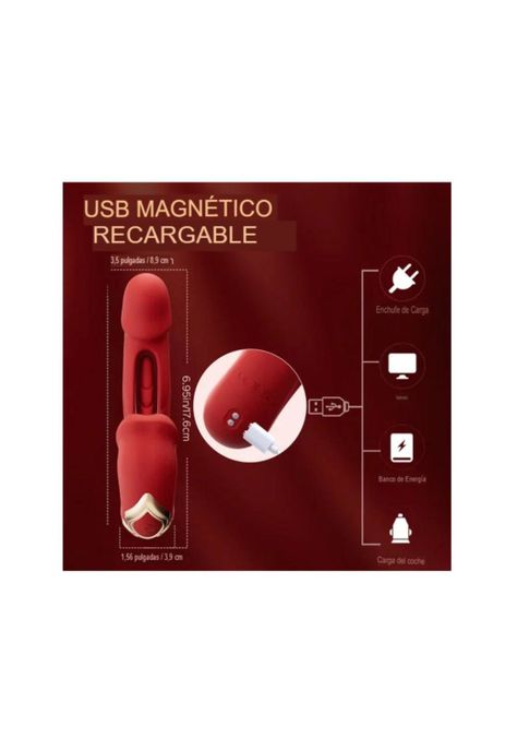 Vibrador masajeador y Succionador con beso de rosa Curvy Fun-2