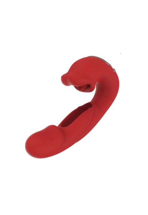 Vibrador masajeador y Succionador con beso de rosa Curvy Fun-3