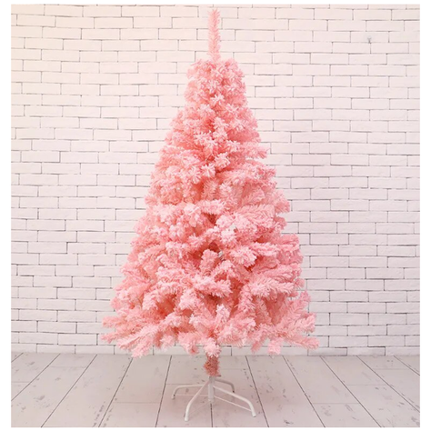 Árbol De Navidad 2.10 CM Color Rosado Decoración Navideña Año Nuevo-1