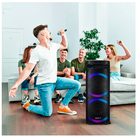 Parlante Master G Karaoke Bluetooth 8 X2 60w Mgphantom-6