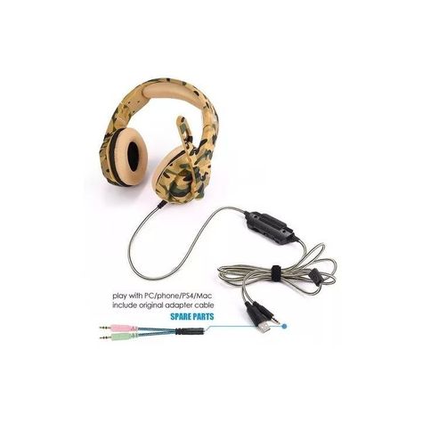 Audífono Gamer Phoinikas H3 Estilo De Camuflaje-3