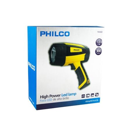 Foco Linterna Recargable Philco 1 Led High Power 18660-3
