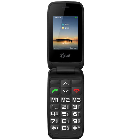 Teléfono Senior 4G Almeja Negro Mlad Incluye SIM Card-0