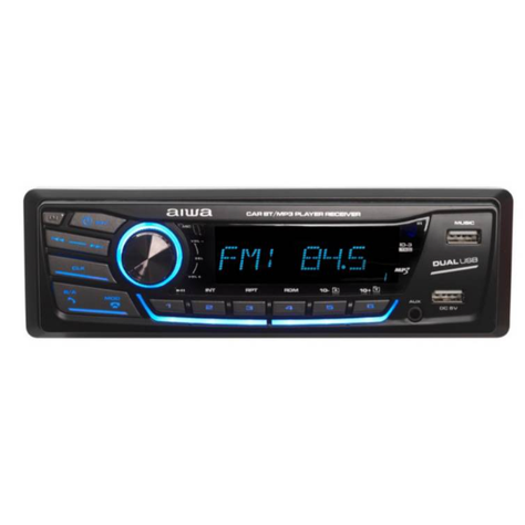 Radio + Parlante Auto Aiwa CAW-2016BT 2 Vías Con Control-1