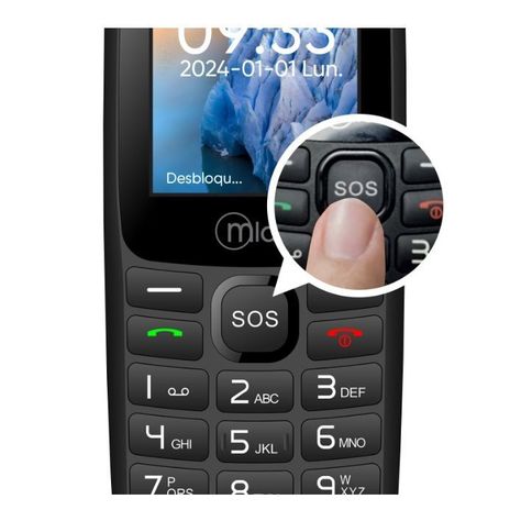 Celular Básico Microlab Modelo 9387 Incluye Sim Card De Regalo-1