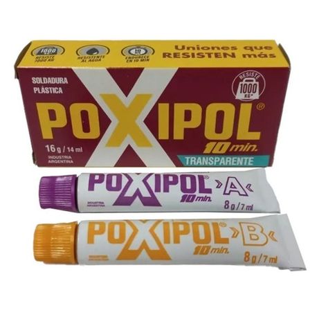 Poxipol Transparente 10 Minutos Adhesivo Instantáneo 8 gr/ 7ml -0