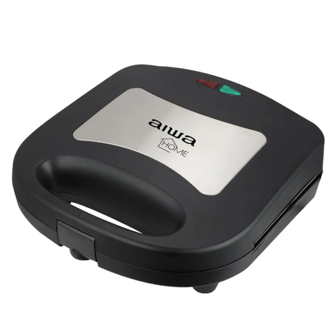 Sandwichera Para 2 Panes Aiwa 700w Color Negro-1