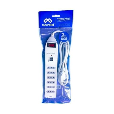 Alargador Extension Macrotel 1.5 Metros Color Blanco ME-3706-0
