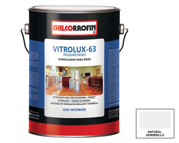 Barniz 1 galón Vitrolux-63 natural semi brillante Chilcorrofin-0