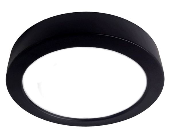 Panel LED sobreponer luz cálida 18W negro-0