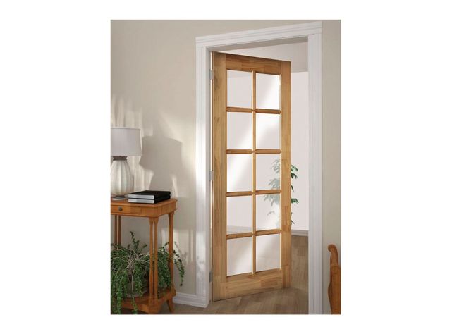 Puerta Pino Radiata Sevillana 60x200 cm 10 Vidrios Moldupanel-1