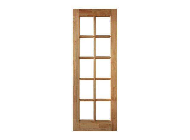 Puerta Pino Radiata Sevillana 60x200 cm 10 Vidrios Moldupanel-2