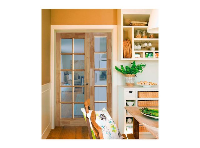 Puerta Pino Radiata Sevillana 60x200 cm 10 Vidrios Moldupanel-3